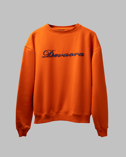 IMPERIAL ORANGE ZEN CRANE SWEATSHIRT - DEVAORA