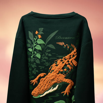 HUNTER GREEN CROC ELITE SWEATSHIRT — JUNGLE EDITION