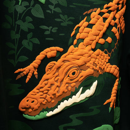 HUNTER GREEN CROC ELITE SWEATSHIRT — JUNGLE EDITION