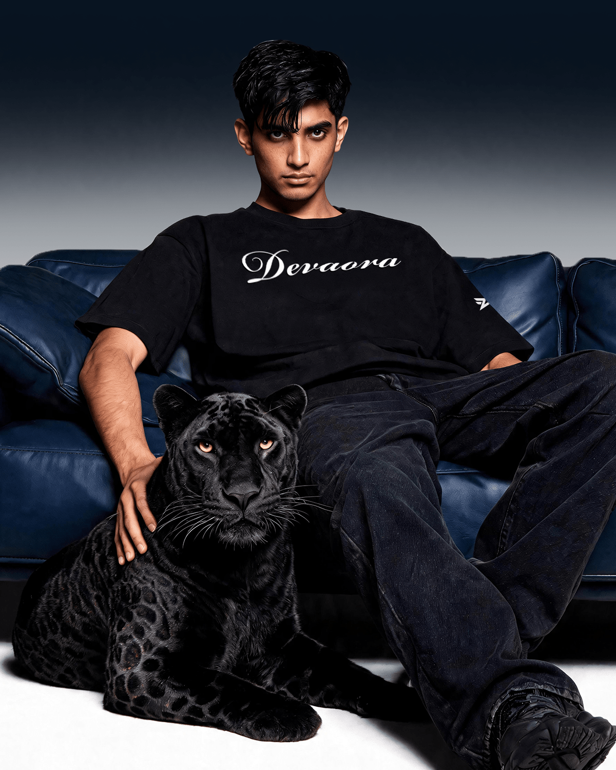 BLACK BEAST GRAPHIC T-SHIRT - DEVAORA