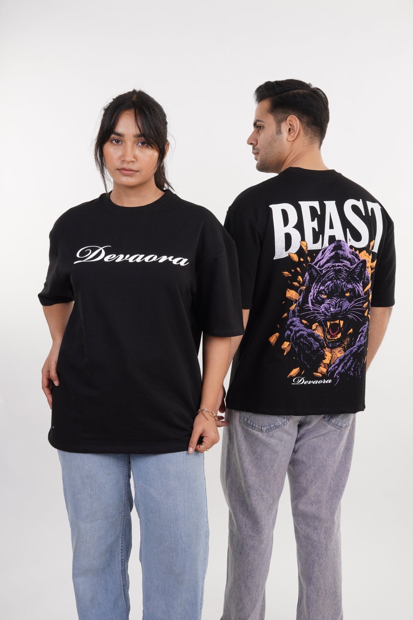 BLACK BEAST GRAPHIC T - SHIRT - DEVAORA