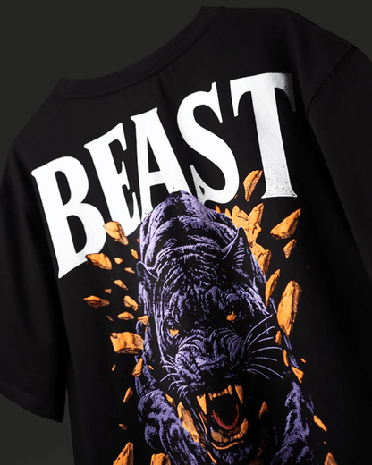 BLACK BEAST GRAPHIC T-SHIRT - DEVAORA