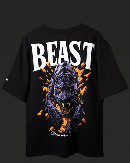 BLACK BEAST GRAPHIC T-SHIRT - DEVAORA