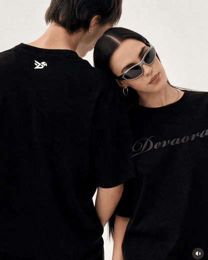 BLACK STANDARD OVERSIZED T-SHIRT - DEVAORA