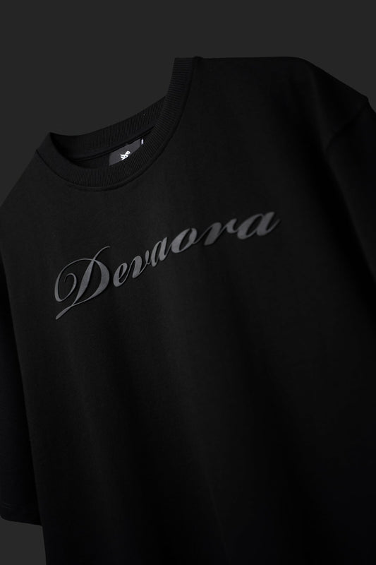 BLACK STANDARD OVERSIZED T - SHIRT - DEVAORA