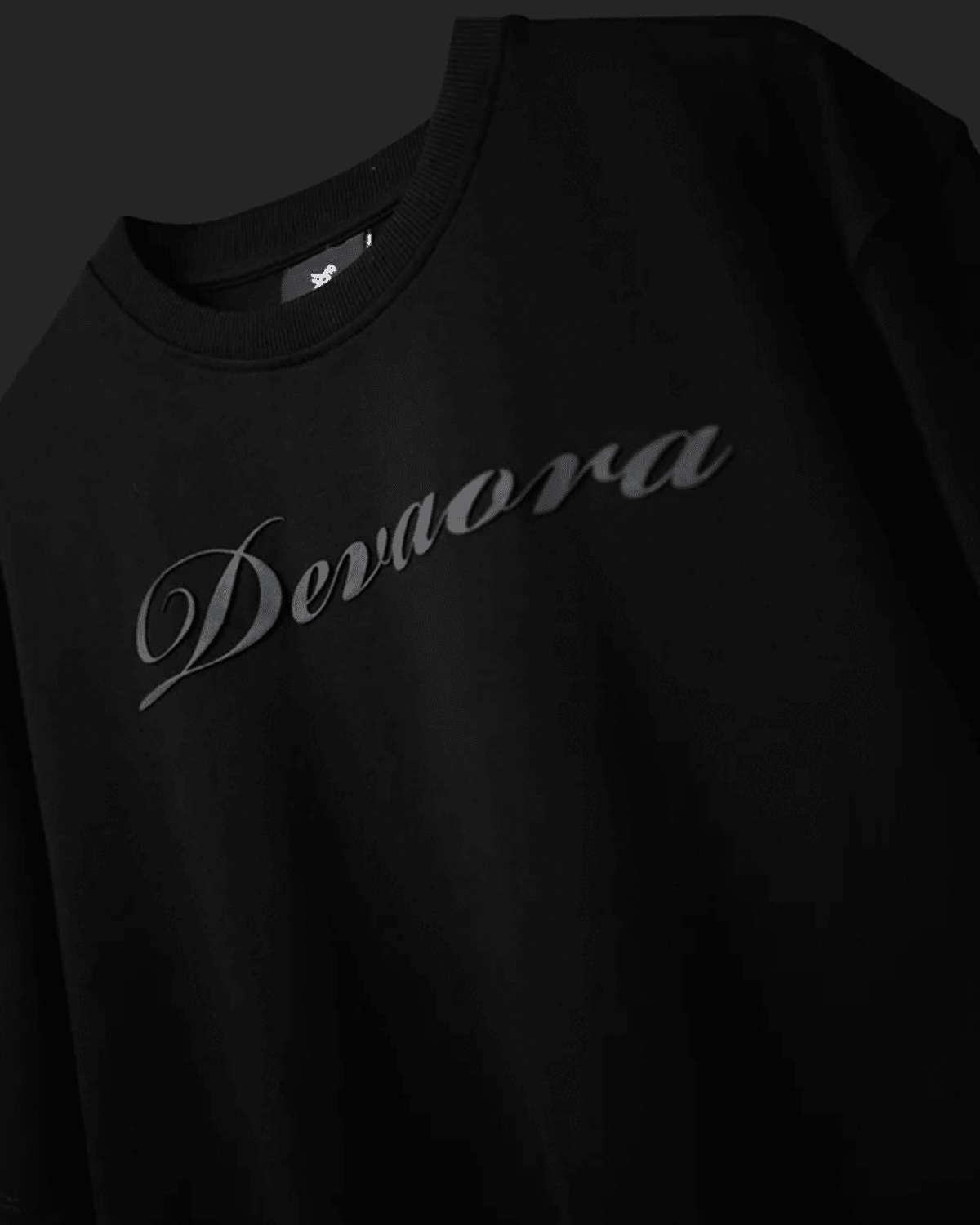 BLACK STANDARD OVERSIZED T-SHIRT - DEVAORA