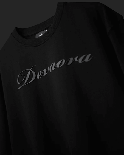 BLACK STANDARD OVERSIZED T-SHIRT - DEVAORA