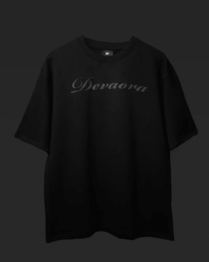 BLACK STANDARD OVERSIZED T-SHIRT - DEVAORA