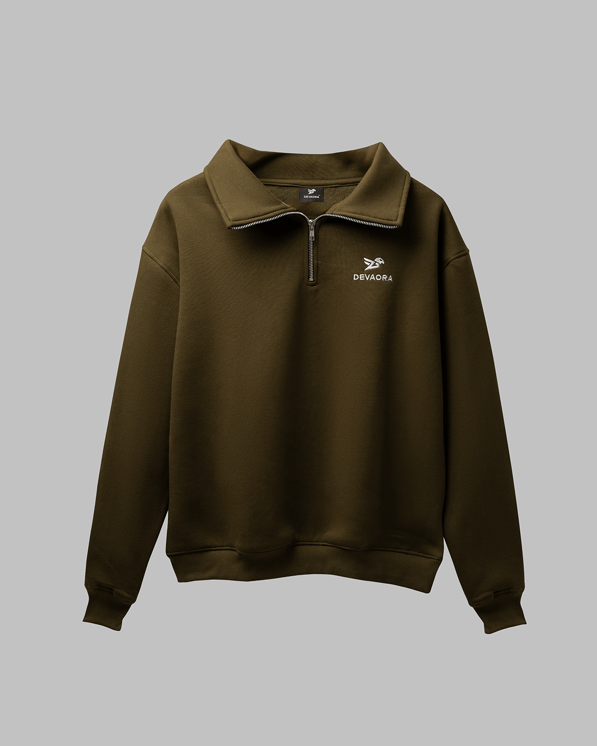 CORE ZIP SWEATSHIRT — MILITARY GREEN EDITION - DEVAORA