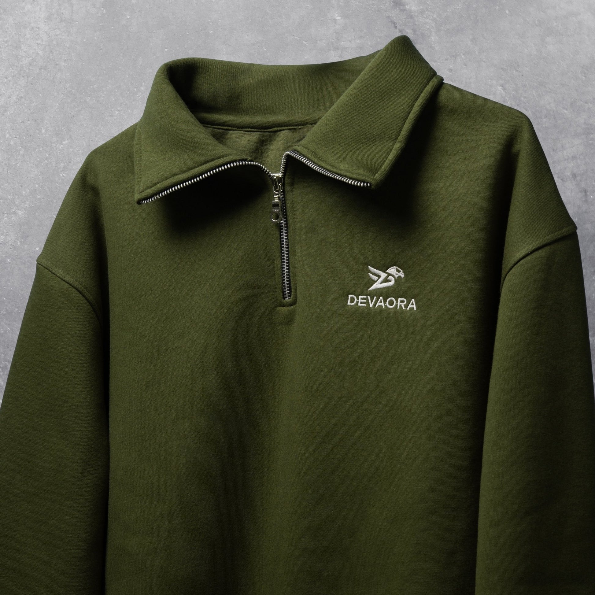 CORE ZIP SWEATSHIRT — MILITARY GREEN EDITION - DEVAORA