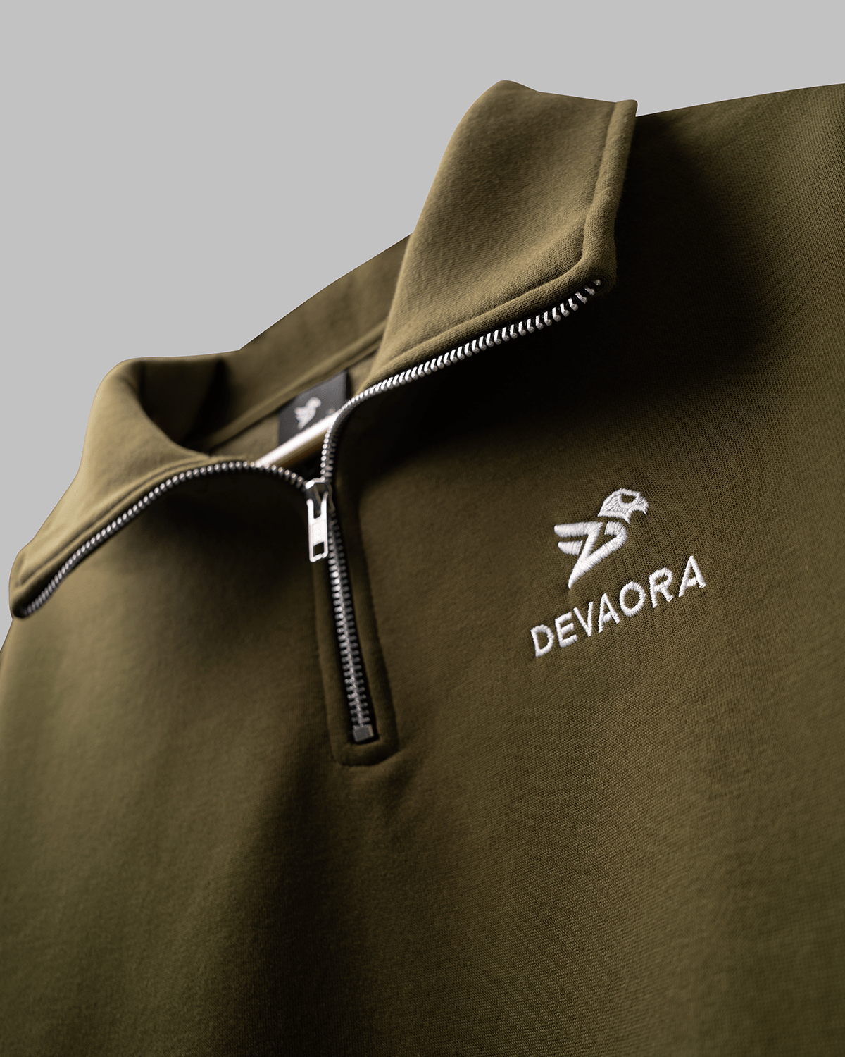 CORE ZIP SWEATSHIRT — MILITARY GREEN EDITION - DEVAORA
