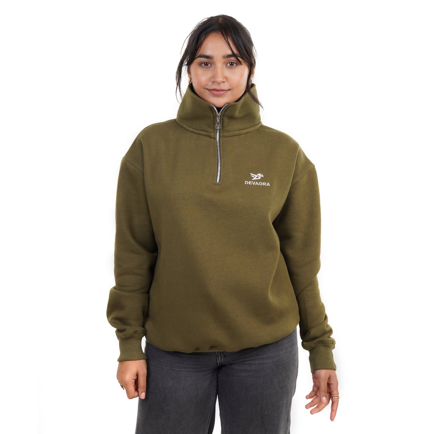 CORE ZIP SWEATSHIRT — MILITARY GREEN EDITION - DEVAORA