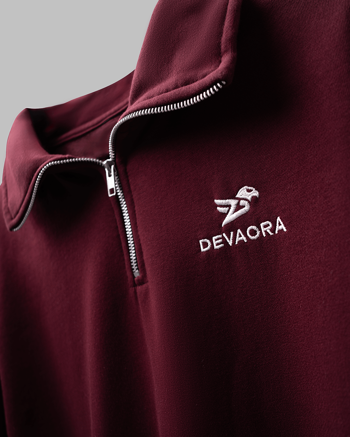 CORE ZIP SWEATSHIRT — OXBLOOD EDITION - DEVAORA