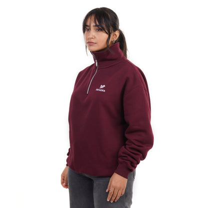 CORE ZIP SWEATSHIRT — OXBLOOD EDITION - DEVAORA