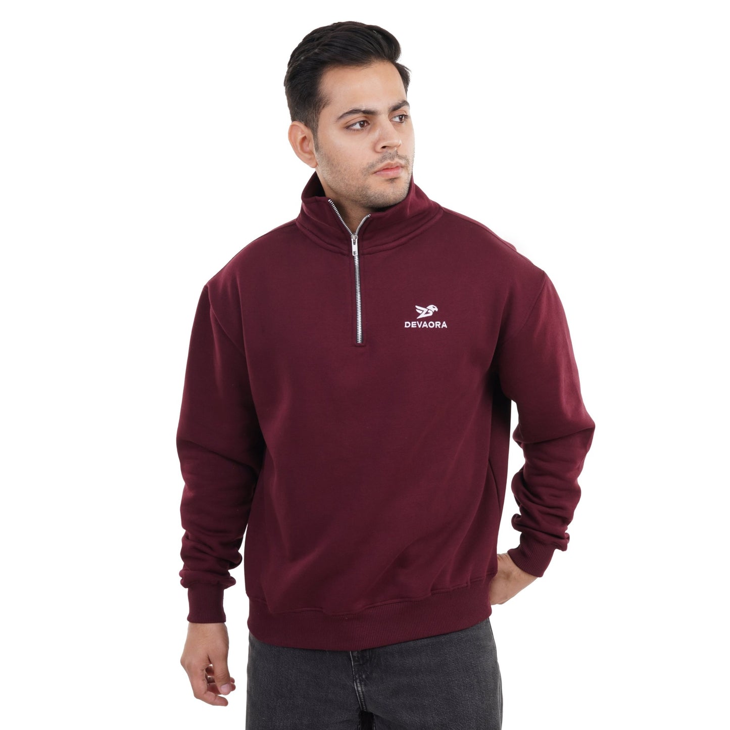 CORE ZIP SWEATSHIRT — OXBLOOD EDITION - DEVAORA