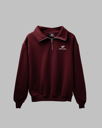 CORE ZIP SWEATSHIRT — OXBLOOD EDITION - DEVAORA