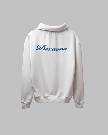 CORE ZIP SWEATSHIRT - WHITE EDITION - DEVAORA