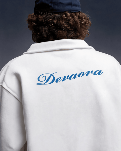 CORE ZIP SWEATSHIRT - WHITE EDITION - DEVAORA