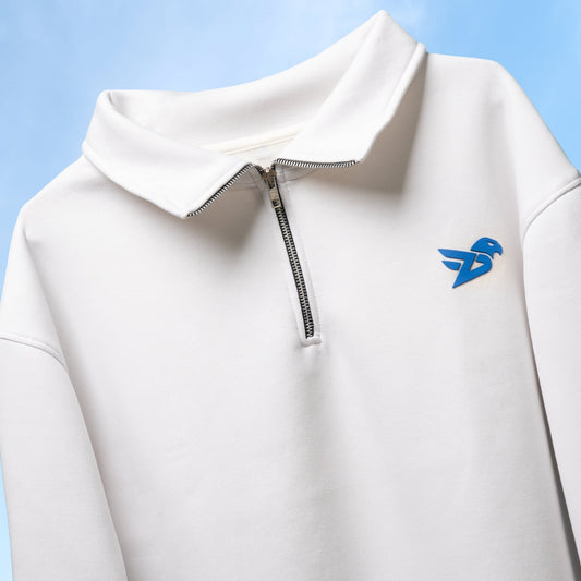 Devaora Core Zip Sweatshirt - WHITE EDITION - DEVAORA
