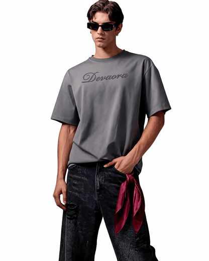 GREY STANDARD OVERSIZED T-SHIRT - DEVAORA