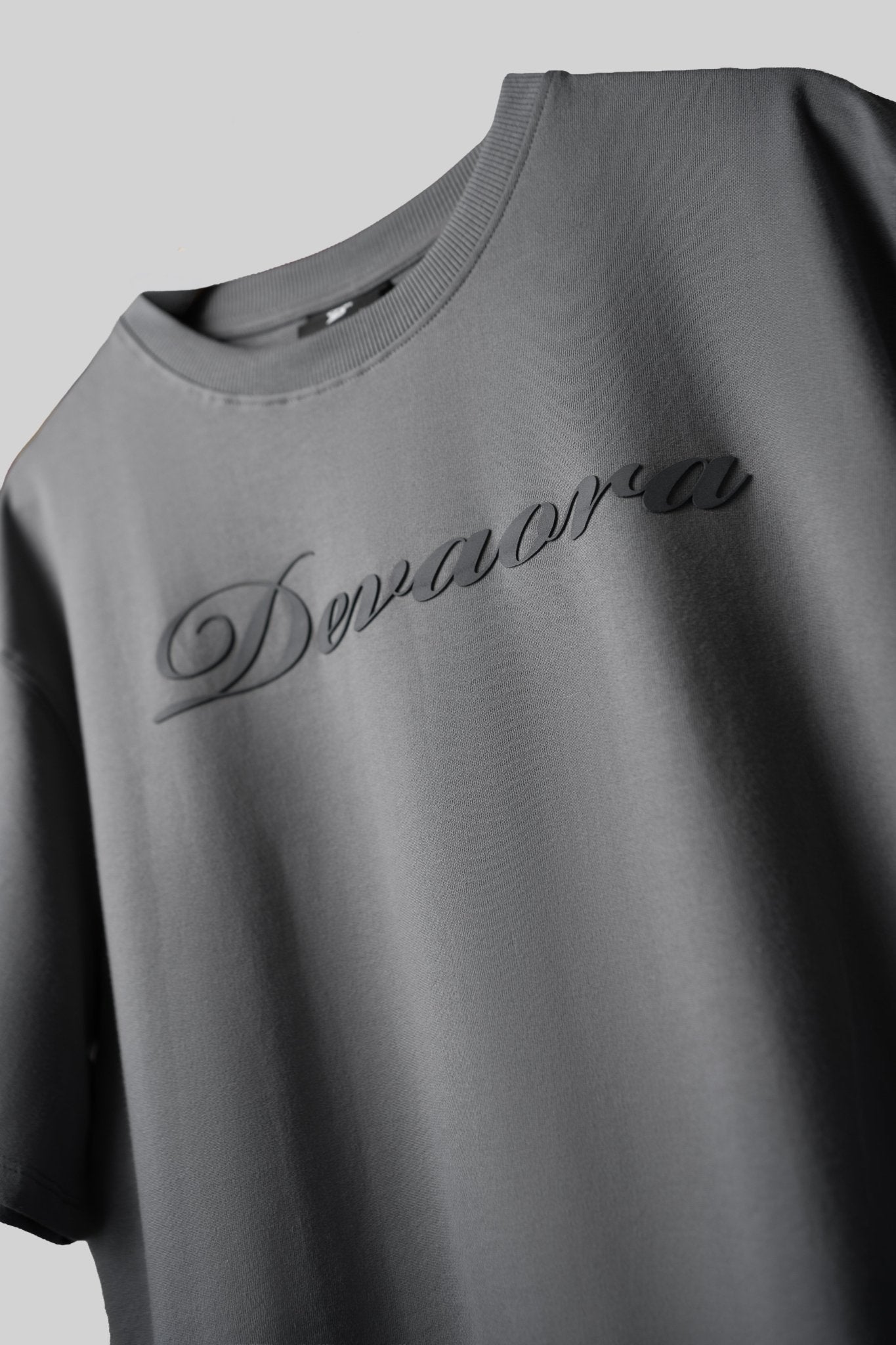 GREY STANDARD OVERSIZED T - SHIRT - DEVAORA