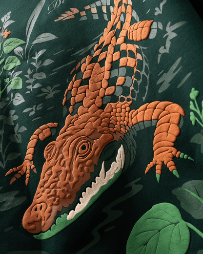 HUNTER GREEN CROC ELITE SWEATSHIRT — JUNGLE EDITION - DEVAORA