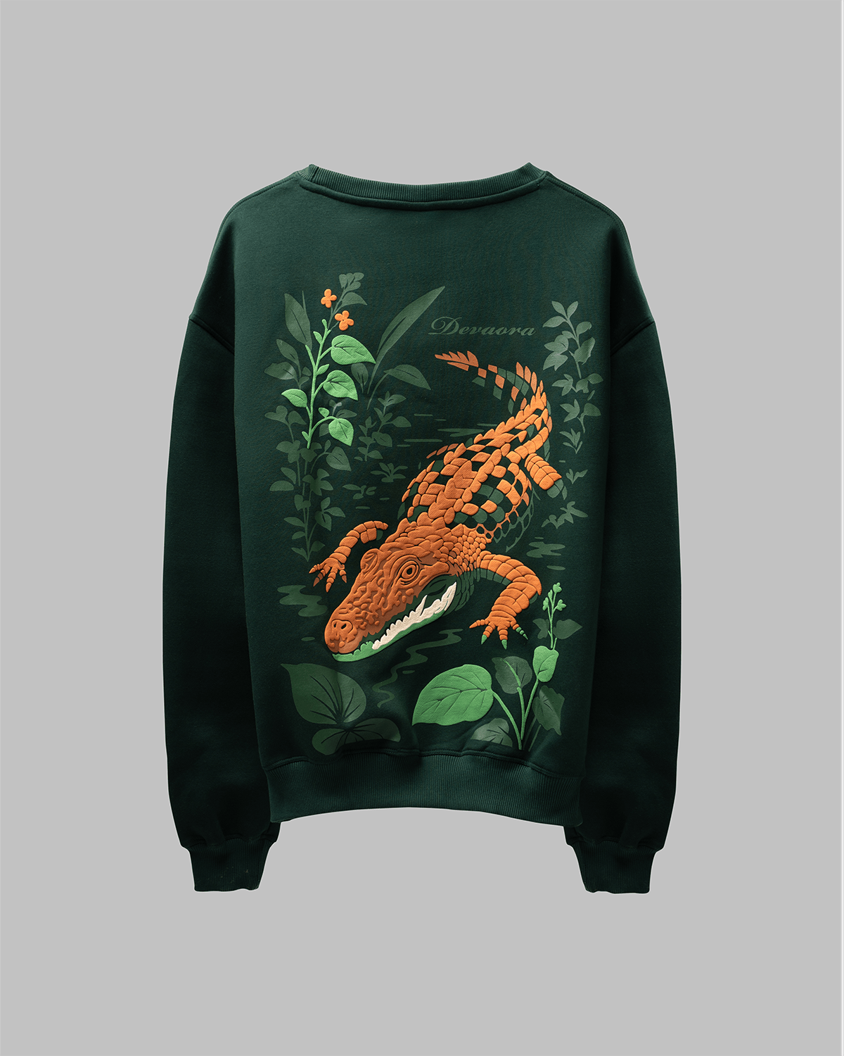 HUNTER GREEN CROC ELITE SWEATSHIRT — JUNGLE EDITION - DEVAORA