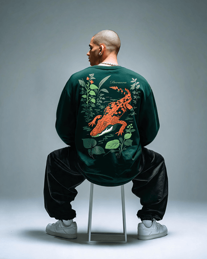 HUNTER GREEN CROC ELITE SWEATSHIRT — JUNGLE EDITION - DEVAORA