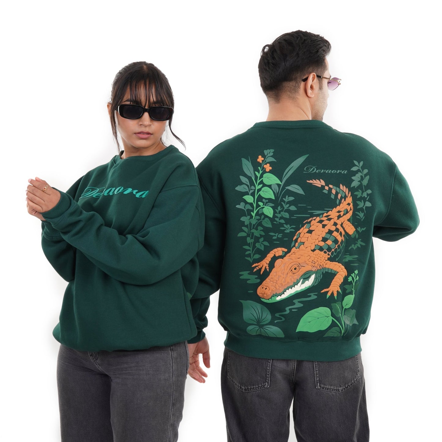 HUNTER GREEN CROC ELITE SWEATSHIRT — JUNGLE EDITION - DEVAORA