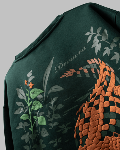 HUNTER GREEN CROC ELITE SWEATSHIRT — JUNGLE EDITION - DEVAORA