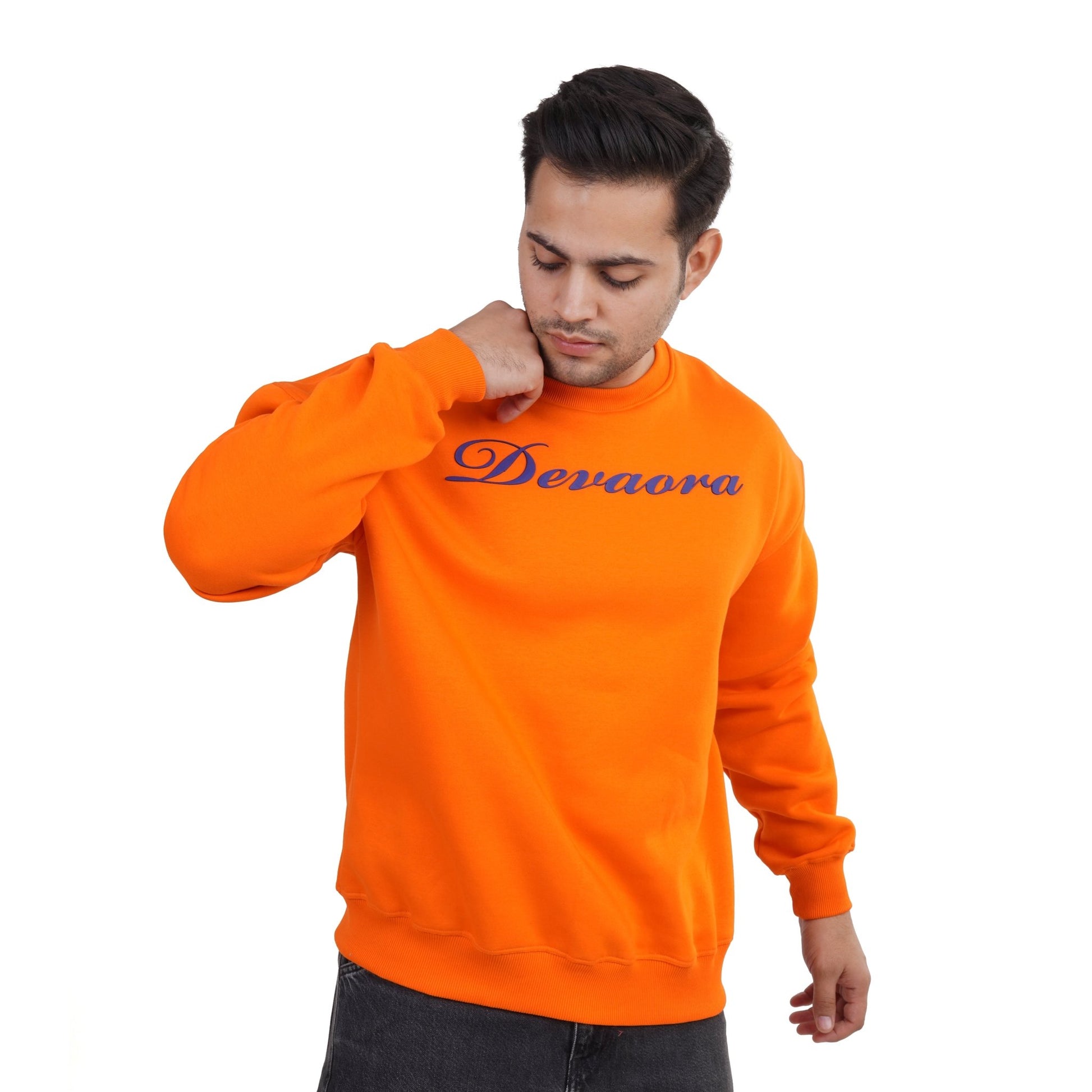 IMPERIAL ORANGE ZEN CRANE SWEATSHIRT - DEVAORA