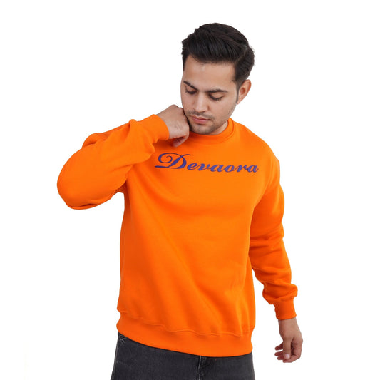 IMPERIAL ORANGE ZEN CRANE SWEATSHIRT - DEVAORA