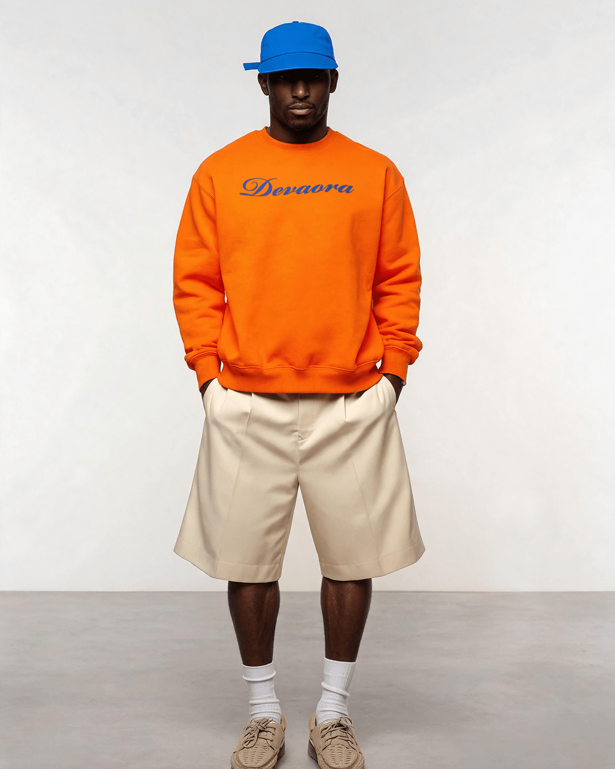IMPERIAL ORANGE ZEN CRANE SWEATSHIRT - DEVAORA