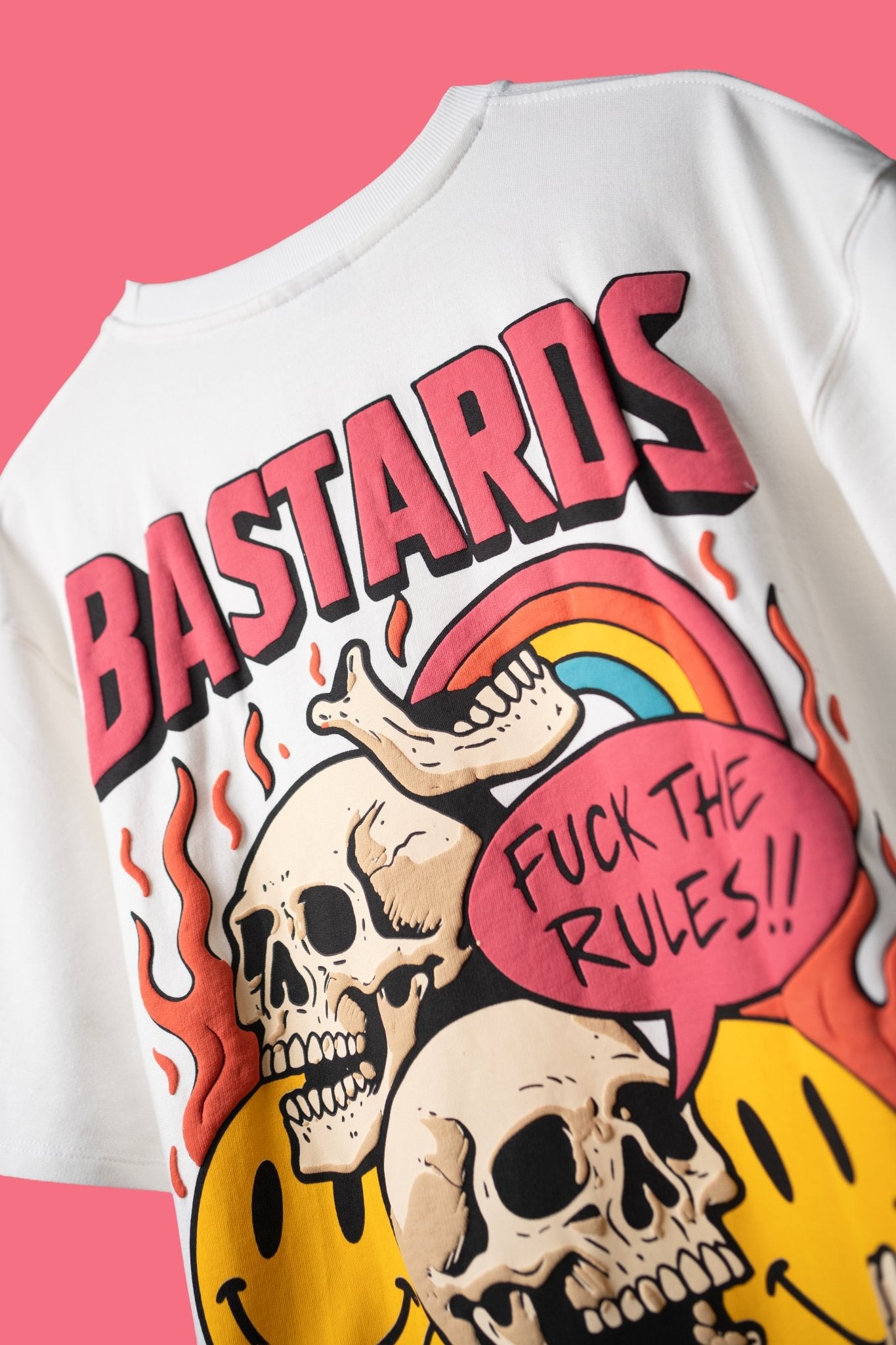 OFF WHITE BASTARDS SKULL T - SHIRT - DEVAORA