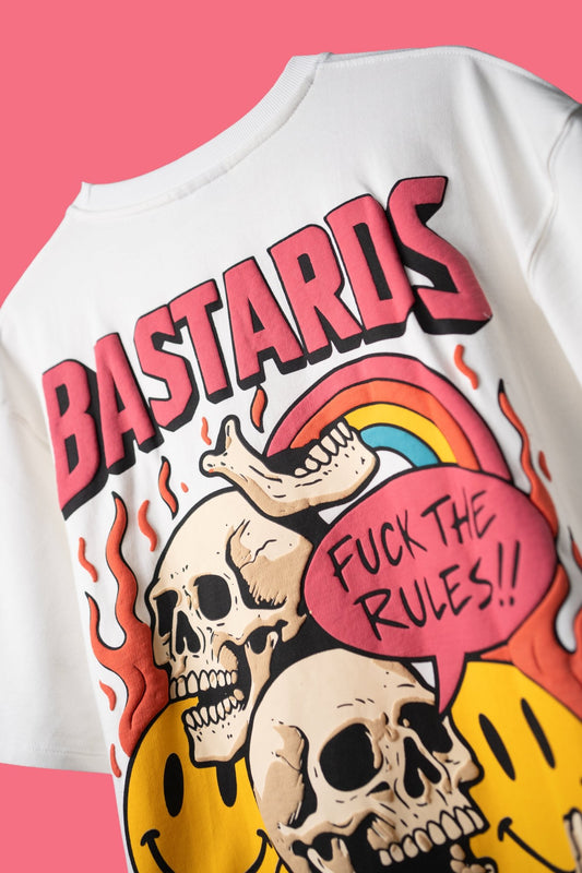 OFF WHITE BASTARDS SKULL T - SHIRT - DEVAORA