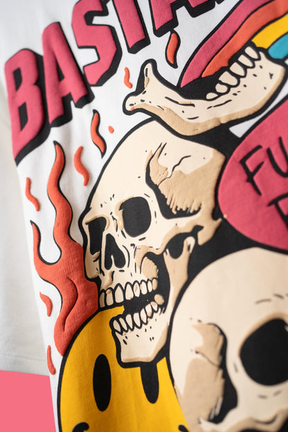OFF WHITE BASTARDS SKULL T - SHIRT - DEVAORA