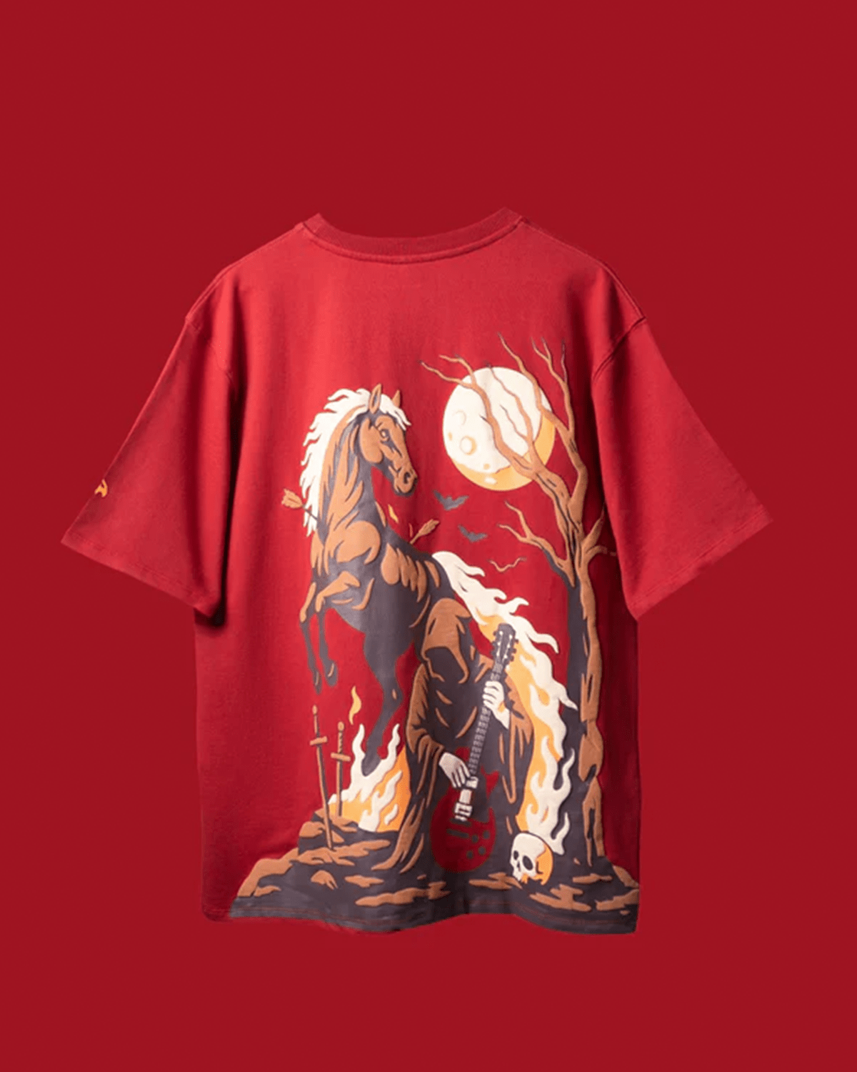 RED MOONFIRE HORSE T-SHIRT - DEVAORA