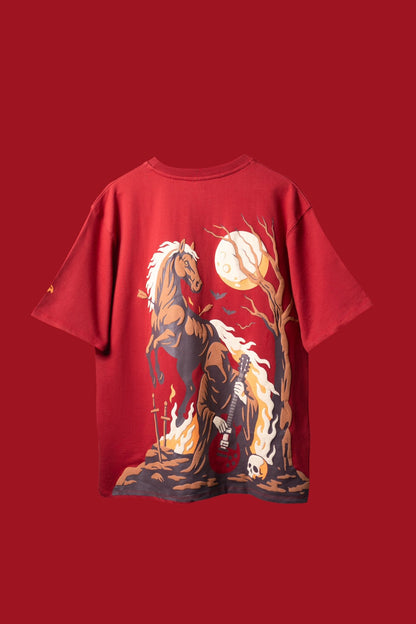 RED MOONFIRE HORSE T - SHIRT - DEVAORA
