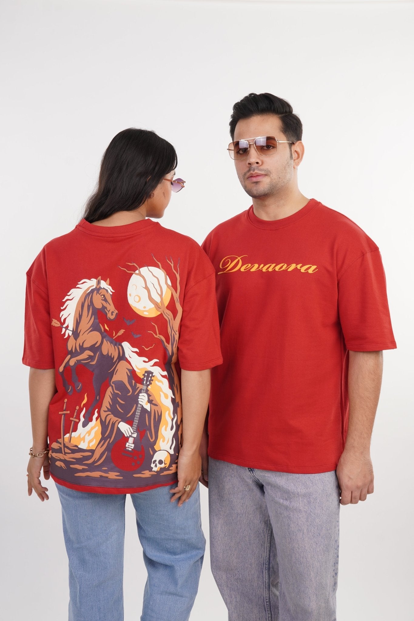 RED MOONFIRE HORSE T - SHIRT - DEVAORA
