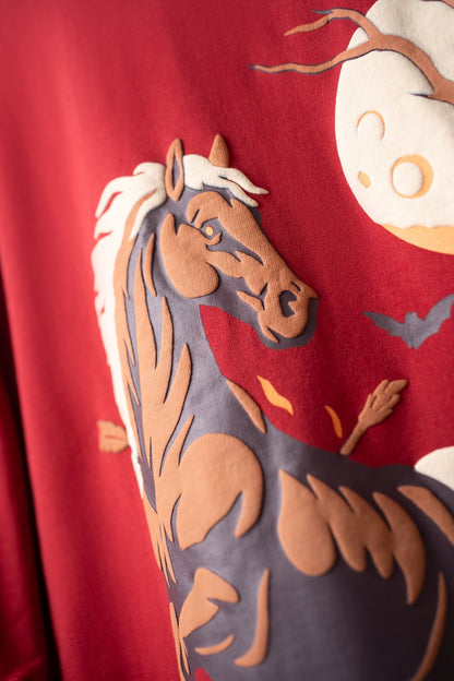 RED MOONFIRE HORSE T - SHIRT - DEVAORA